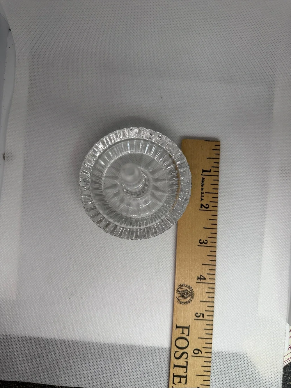 Crystal Ring Holder Dish 3 X 2.75 IN Clear. Vintage.